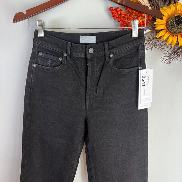 Boyish THE MIKEY High Waist Wide Leg Jeans Sz 26 in BLACK BEAUTY - Picture 4 of 11